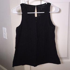 Black crochet boutique top